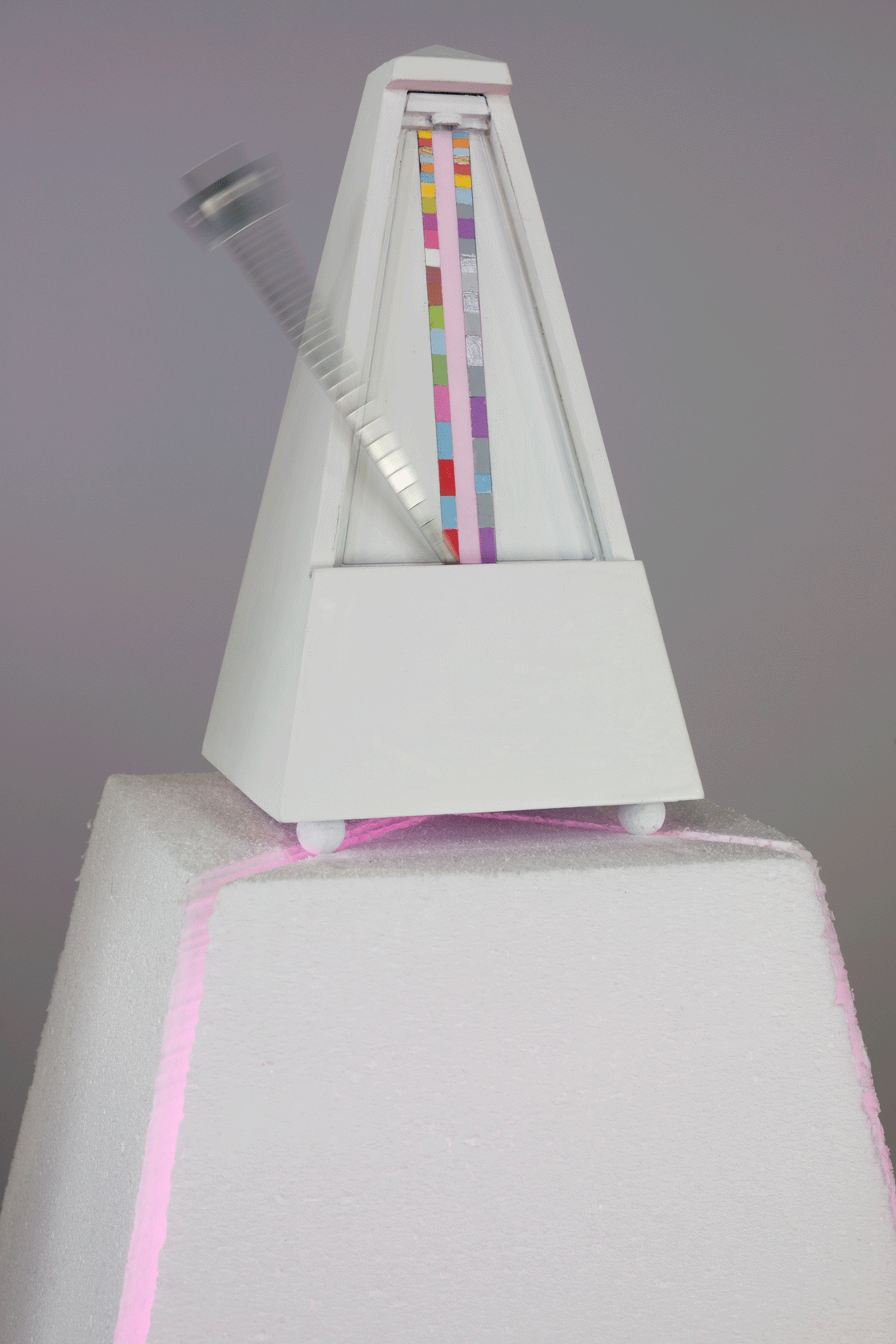 The metronome scultpure in action