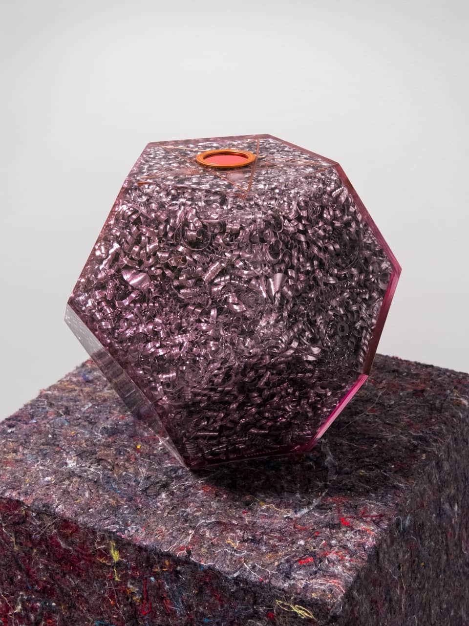 A tinted resin dodecahedron