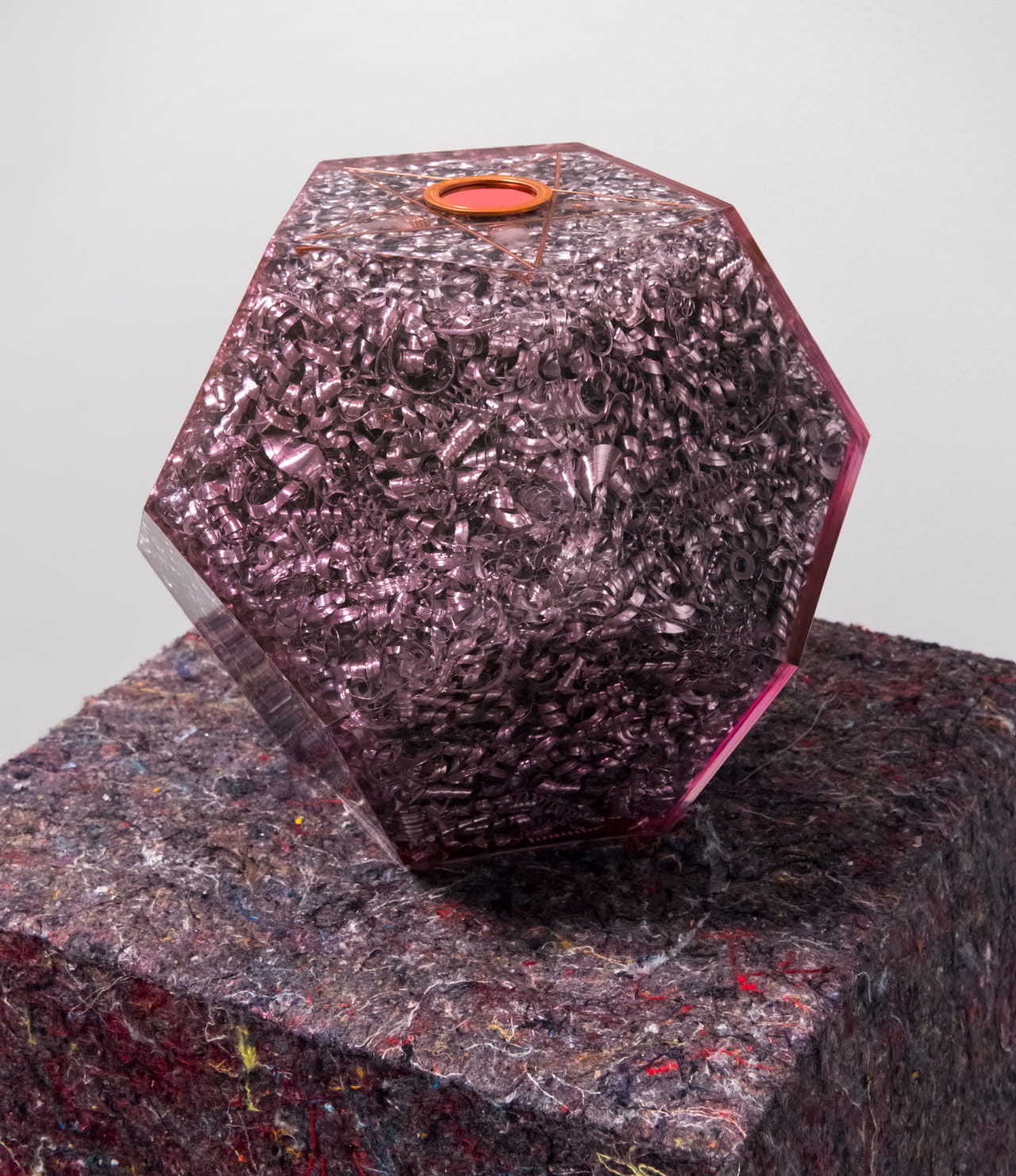 A tinted resin dodecahedron