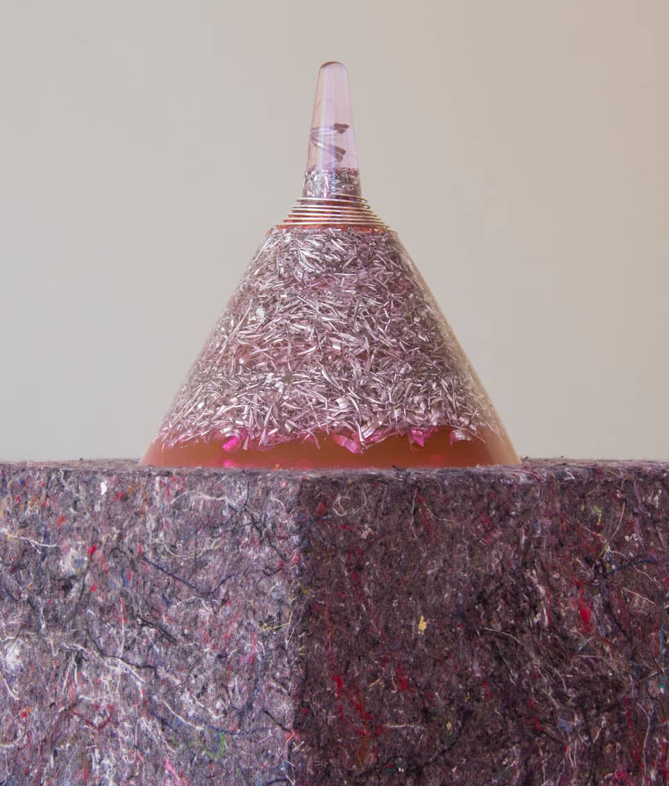 Tinted resin cone, detail view